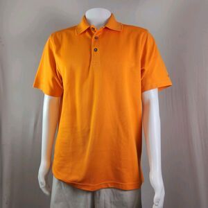 Grand Slam Mens Performance Polo Orange Golf Shirt Size L